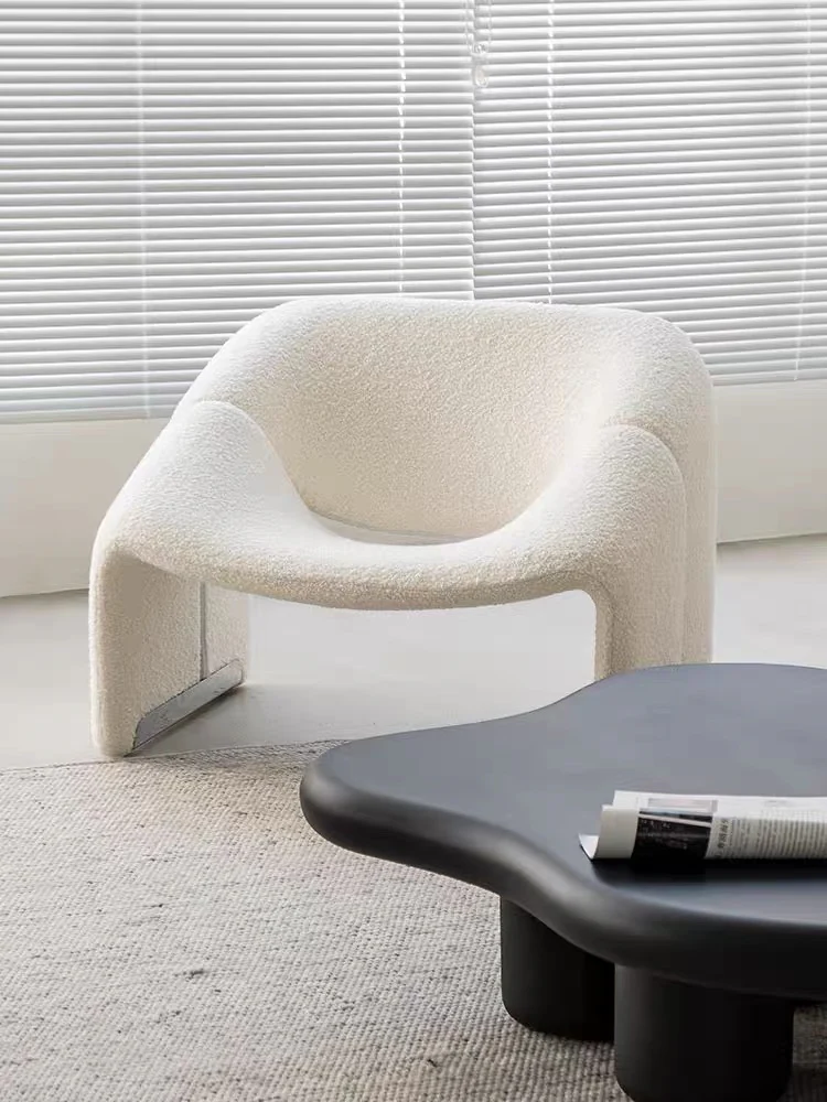 Onda Armchair, White Boucle - Image 2