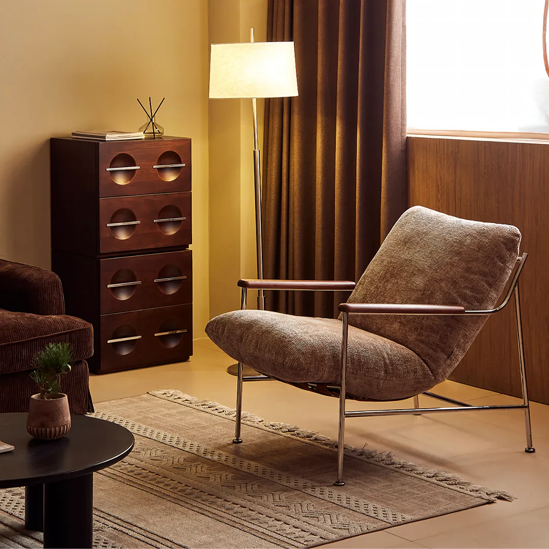Orozco Lounge Chair With Ottoman, Chenille - Image 5