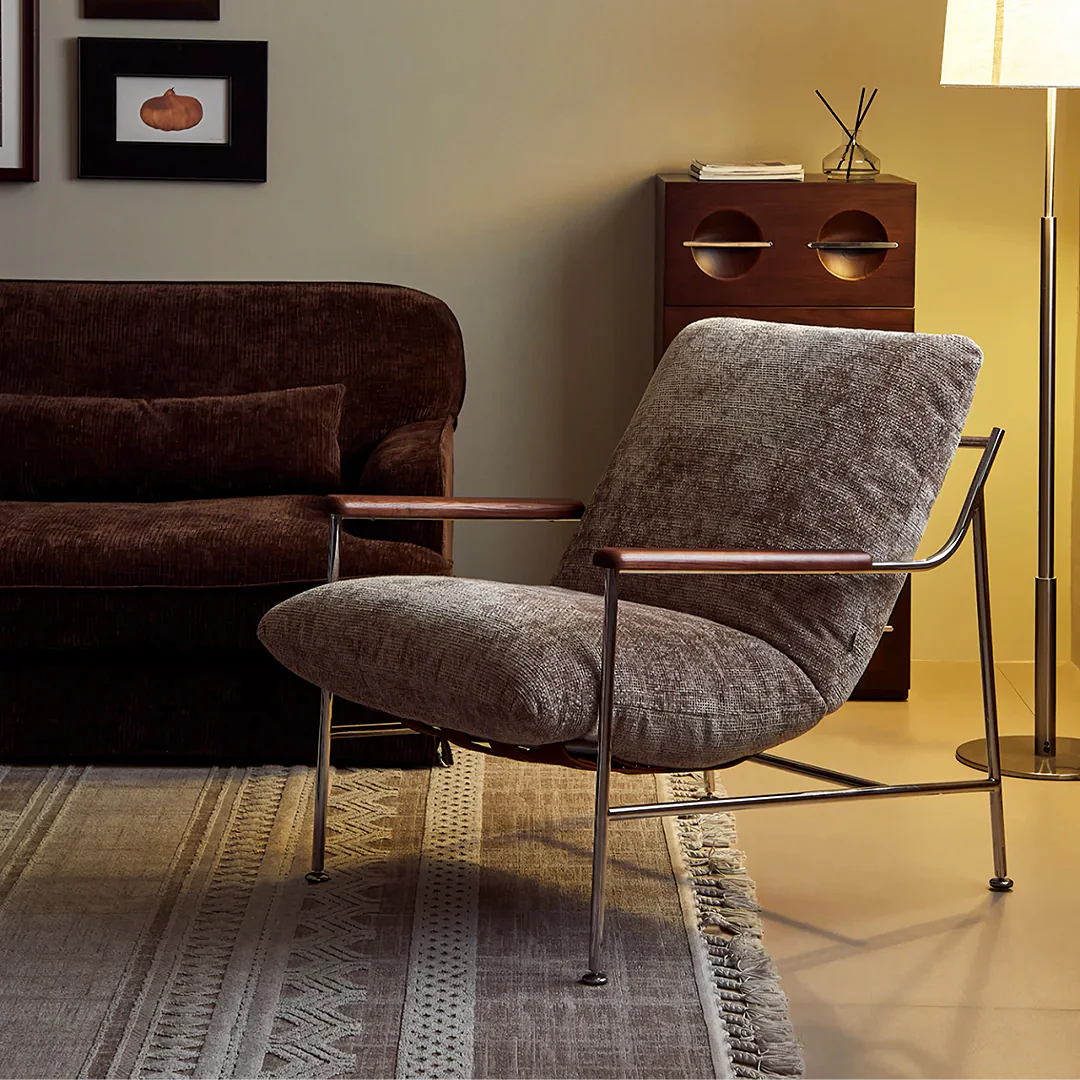 Orozco Lounge Chair With Ottoman, Chenille - Image 6
