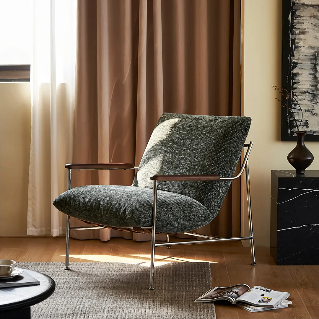 Orozco Lounge Chair With Ottoman, Chenille - Image 7