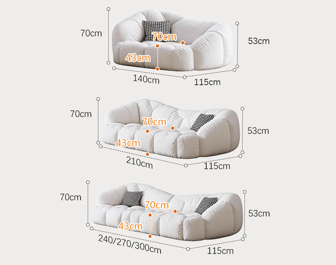 Owen Marshmallow Two Seater Sofa, OFF White, Real Leather - Image 7