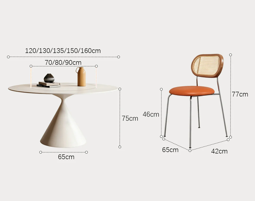 Ozzie Round Dining Table, White - Image 10