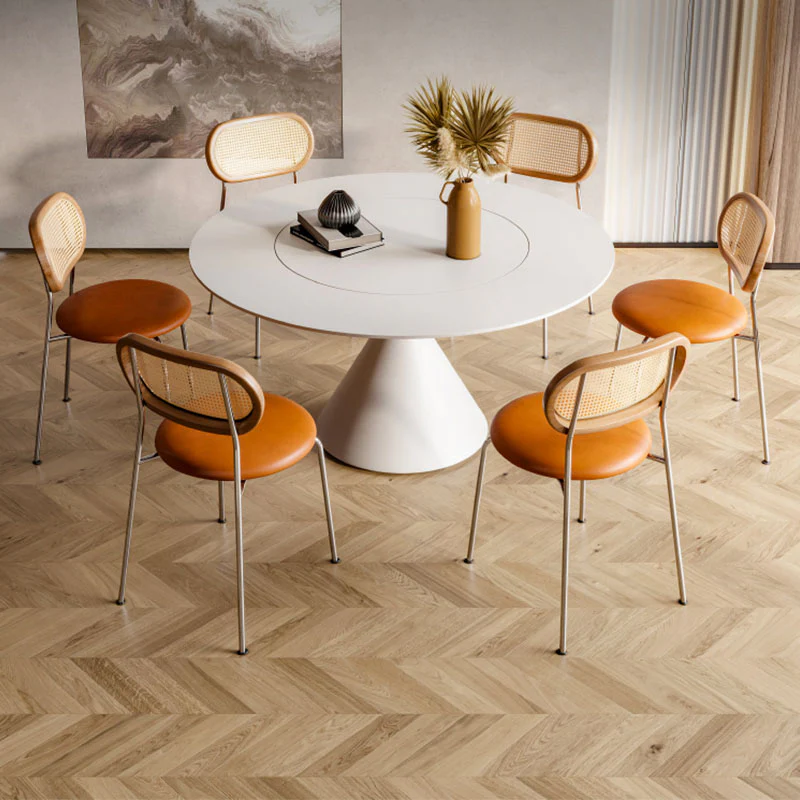 Ozzie Round Dining Table, White - Image 3