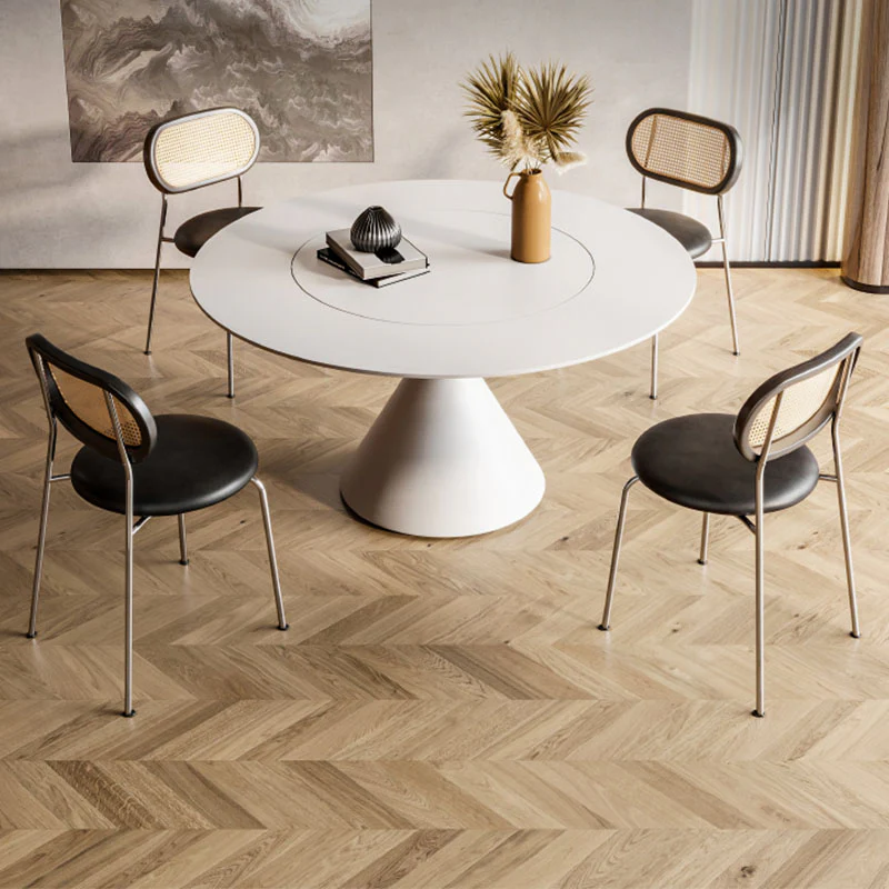 Ozzie Round Dining Table, White - Image 4