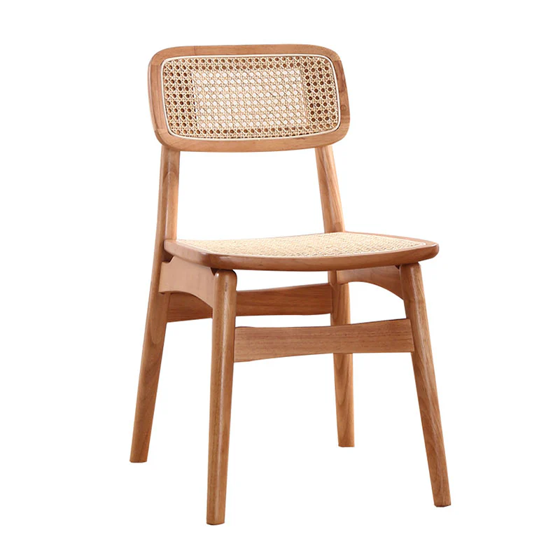 Patten Rattan Dining Chair, Solid Wood - Image 5