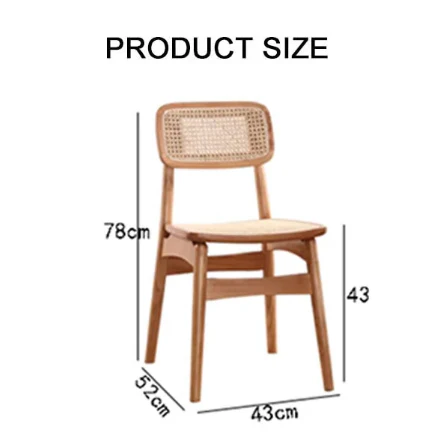 Patten Rattan Dining Chair, Solid Wood - Image 6