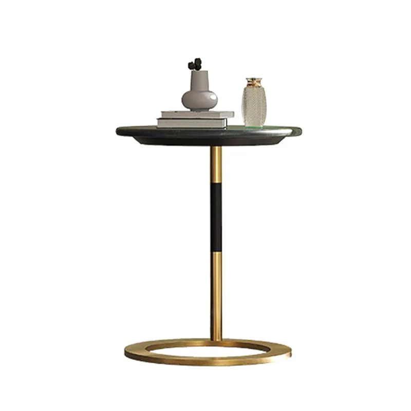 Pearce Side Table, Stainless Steel & Ceramic Stone - Image 3