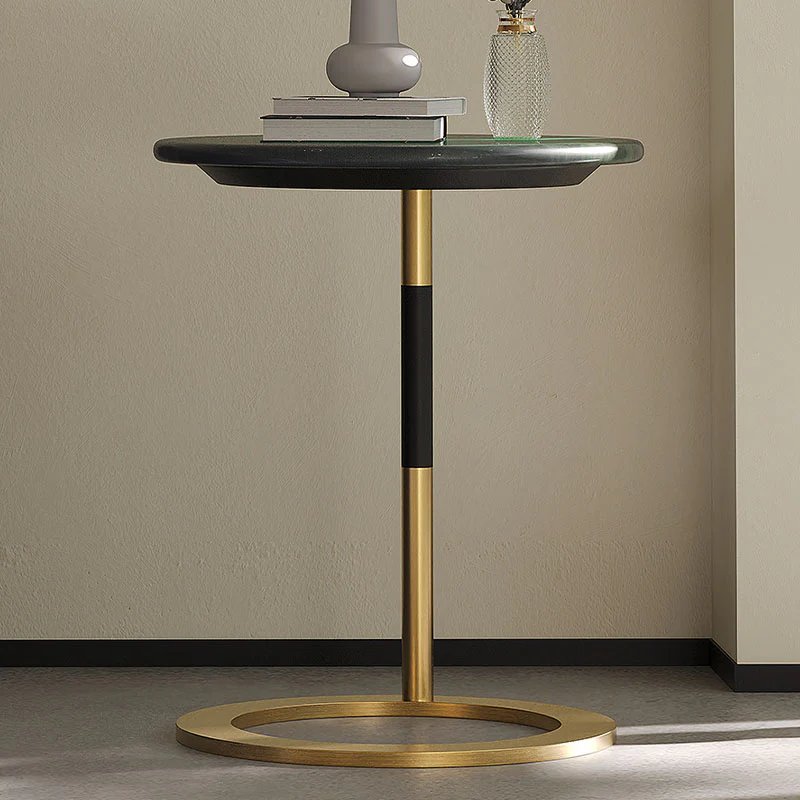 Pearce Side Table, Stainless Steel & Ceramic Stone - Image 6