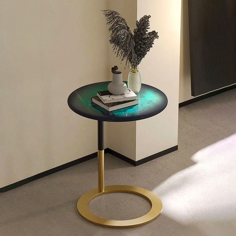 Pearce Side Table, Stainless Steel & Ceramic Stone - Image 7