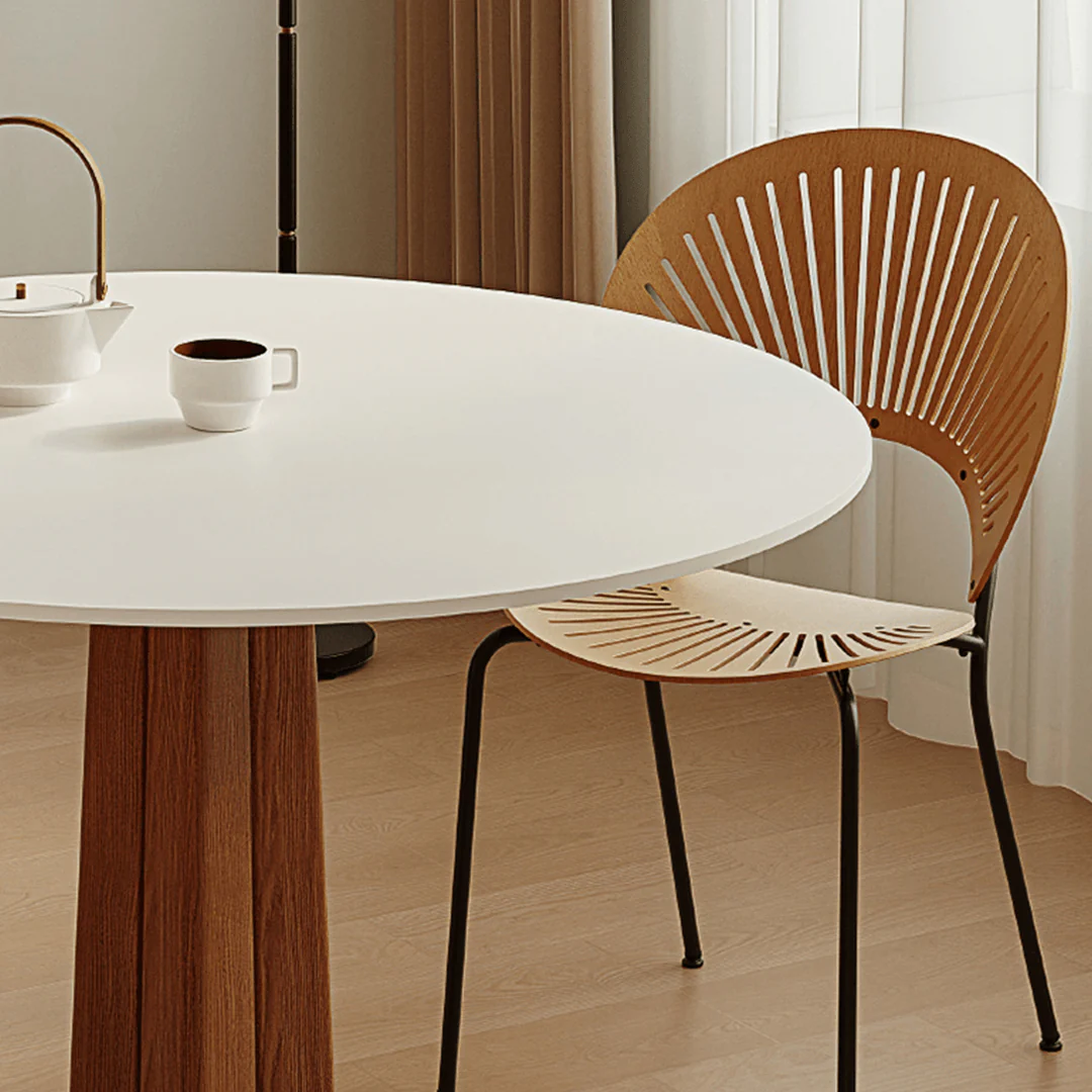 Percival White Round Dining Table - Image 4
