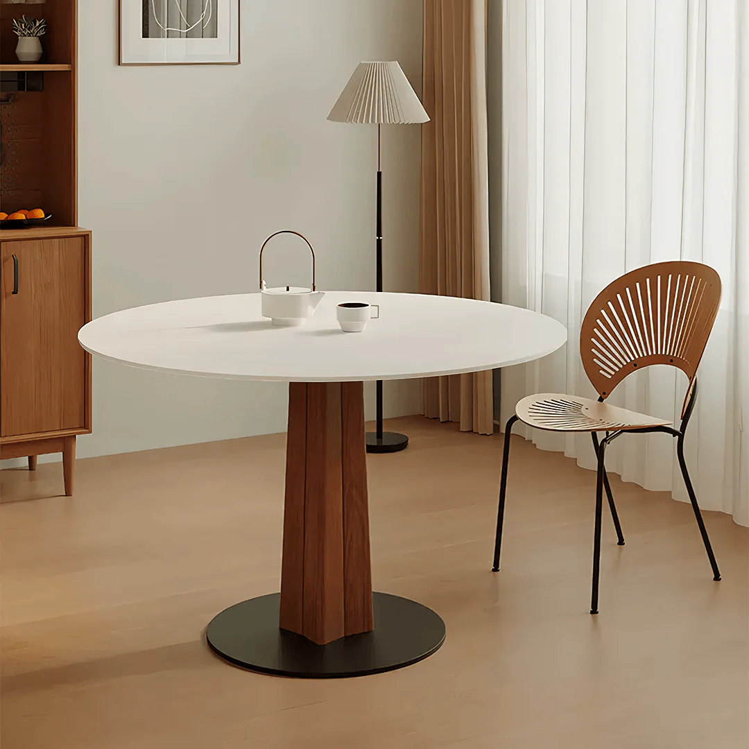Percival White Round Dining Table - Image 6