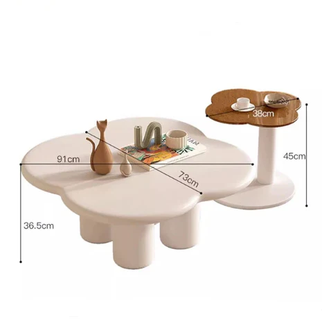 Persis Coffee Table Set, Cream & Tan - Image 6