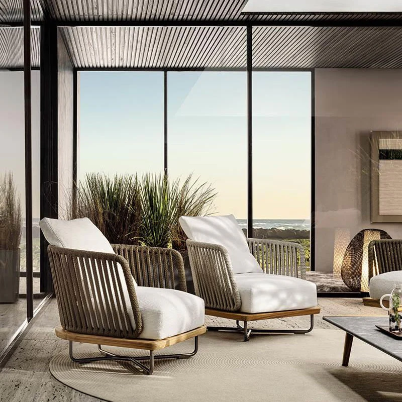 Phyllis Rattan Outdoor Sofa Set, Two Seater Sofa, Outdoor Furniture, Grey - Image 3