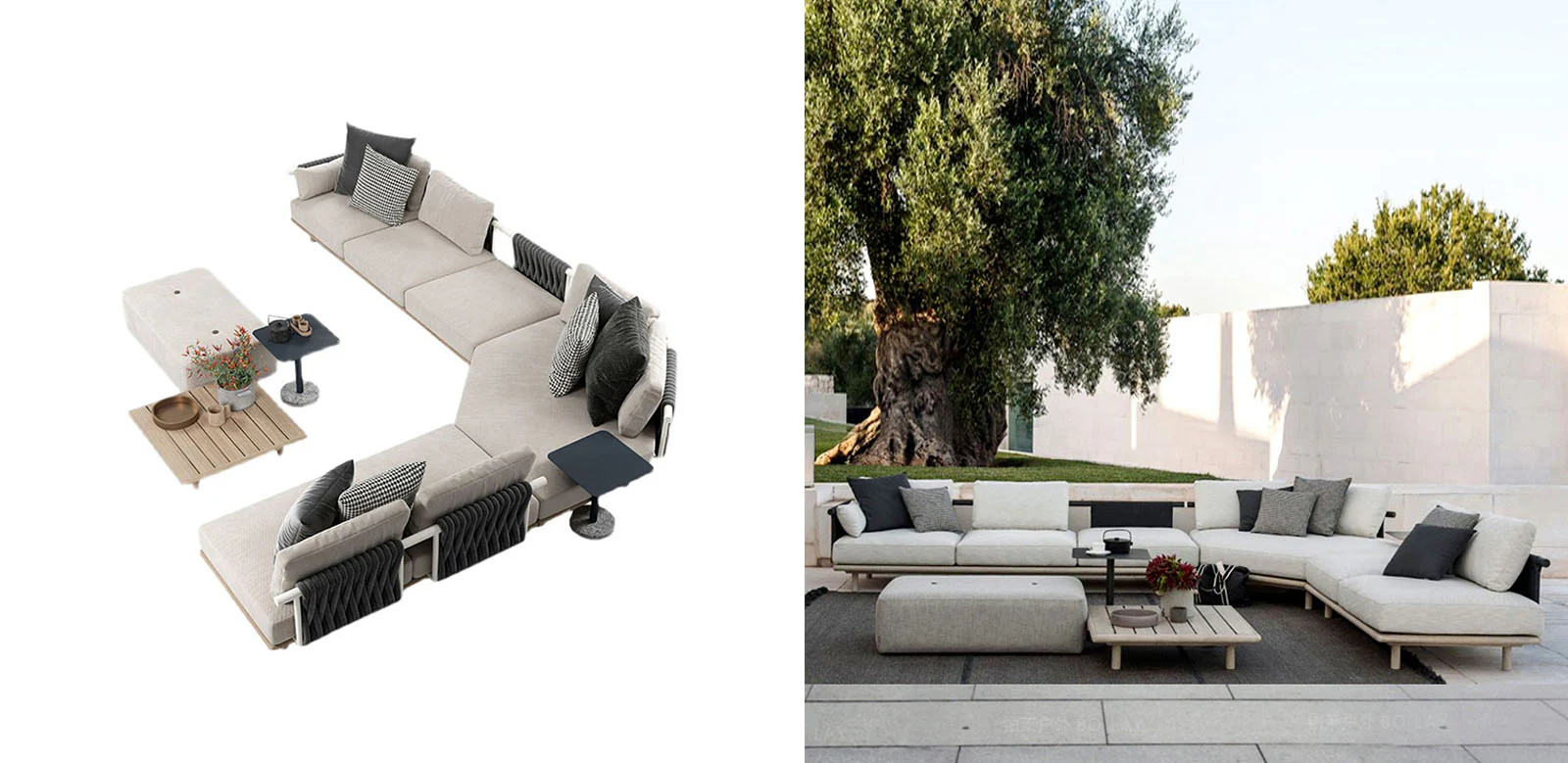 Phyllis Rattan Outdoor Sofa Set, Two Seater Sofa, Outdoor Furniture, Grey - Image 7