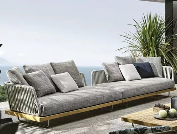 Phyllis Rattan Outdoor Sofa Set, Two Seater Sofa, Outdoor Furniture, Grey - Image 8