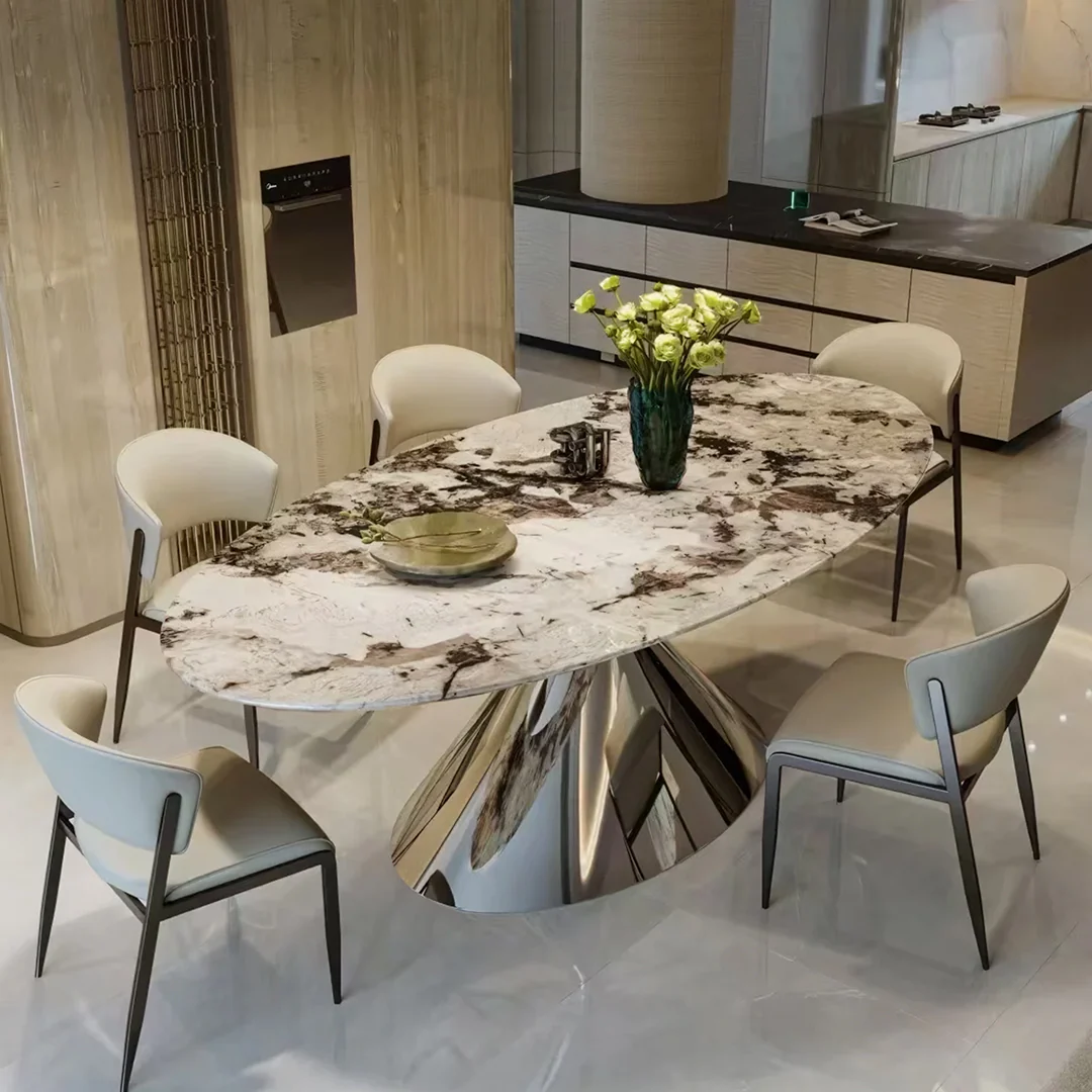 Pires Oval Dining Table, Sintered Stone - Image 3