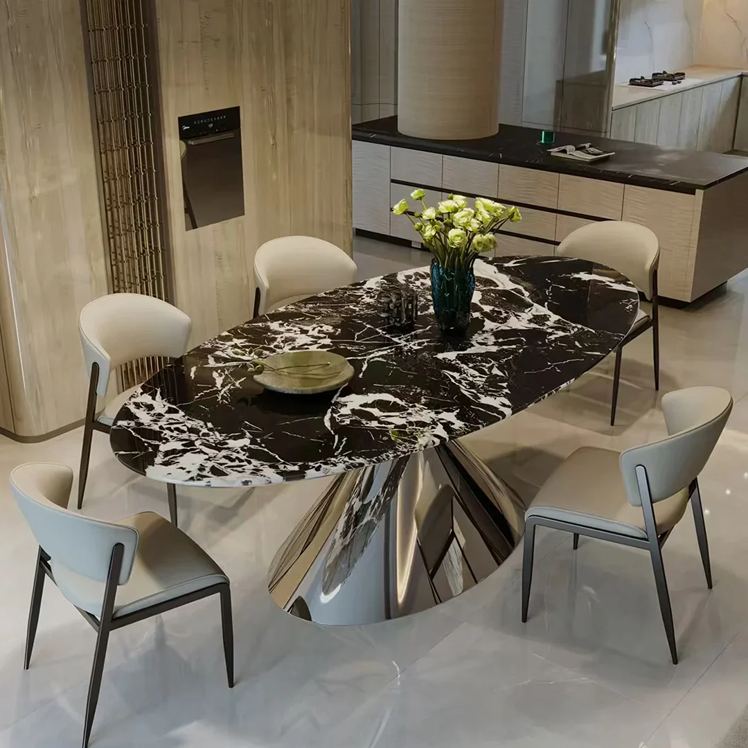 Pires Oval Dining Table, Sintered Stone - Image 4