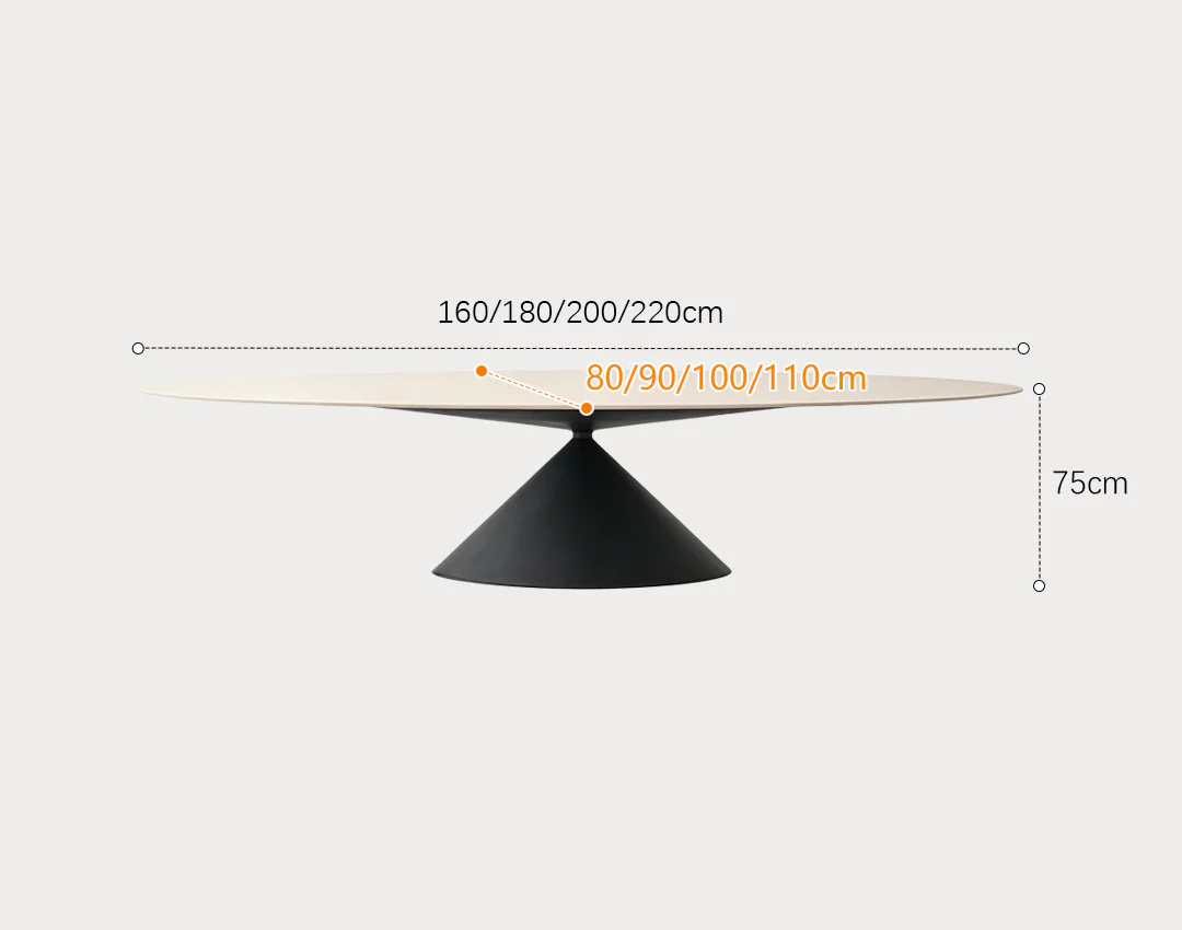 Pires Oval Dining Table, Sintered Stone - Image 6