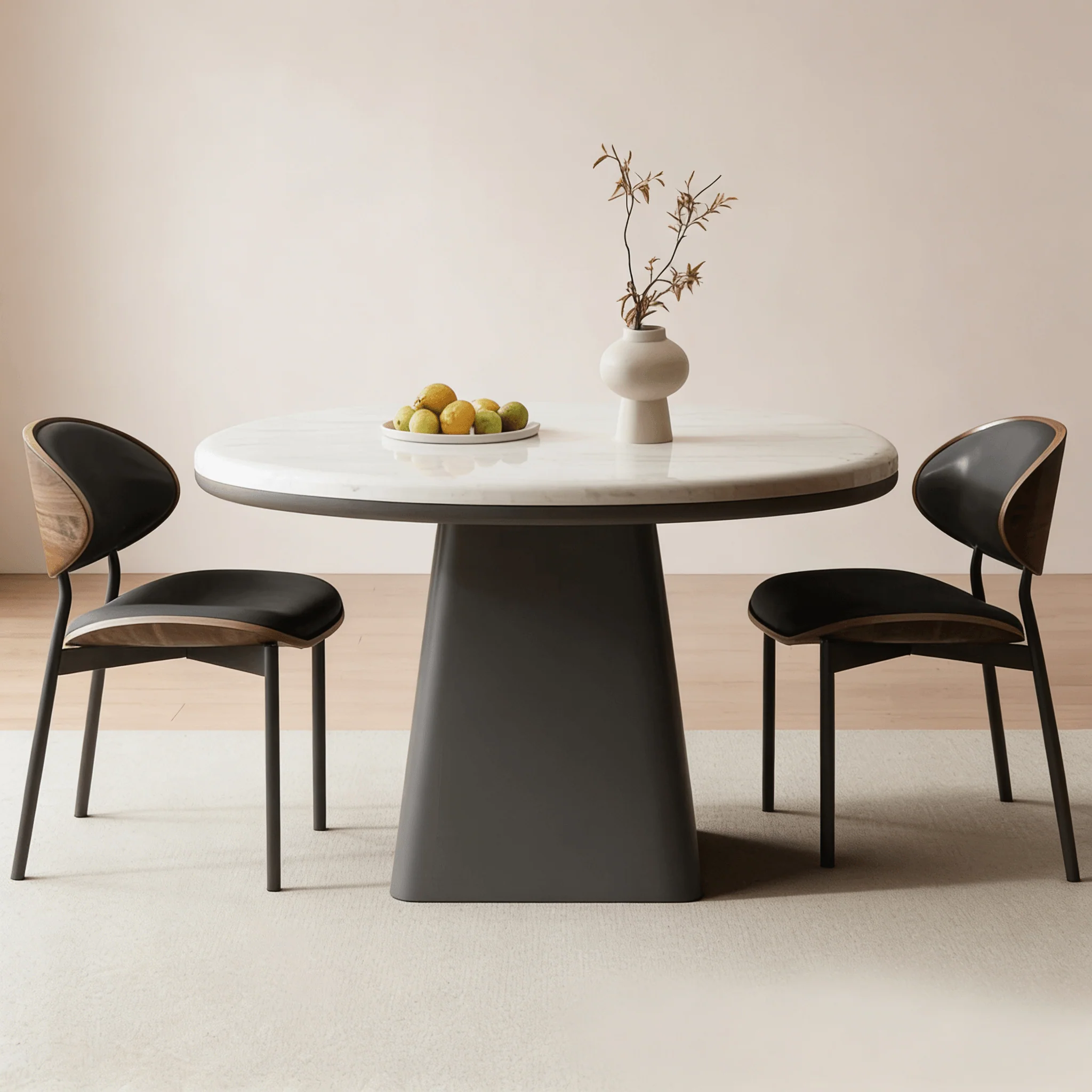 Prabal Square Dining Table, Marble - Image 8