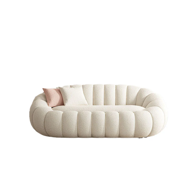 Pumpkin Round Swivel Armchair, Boucle - Image 3
