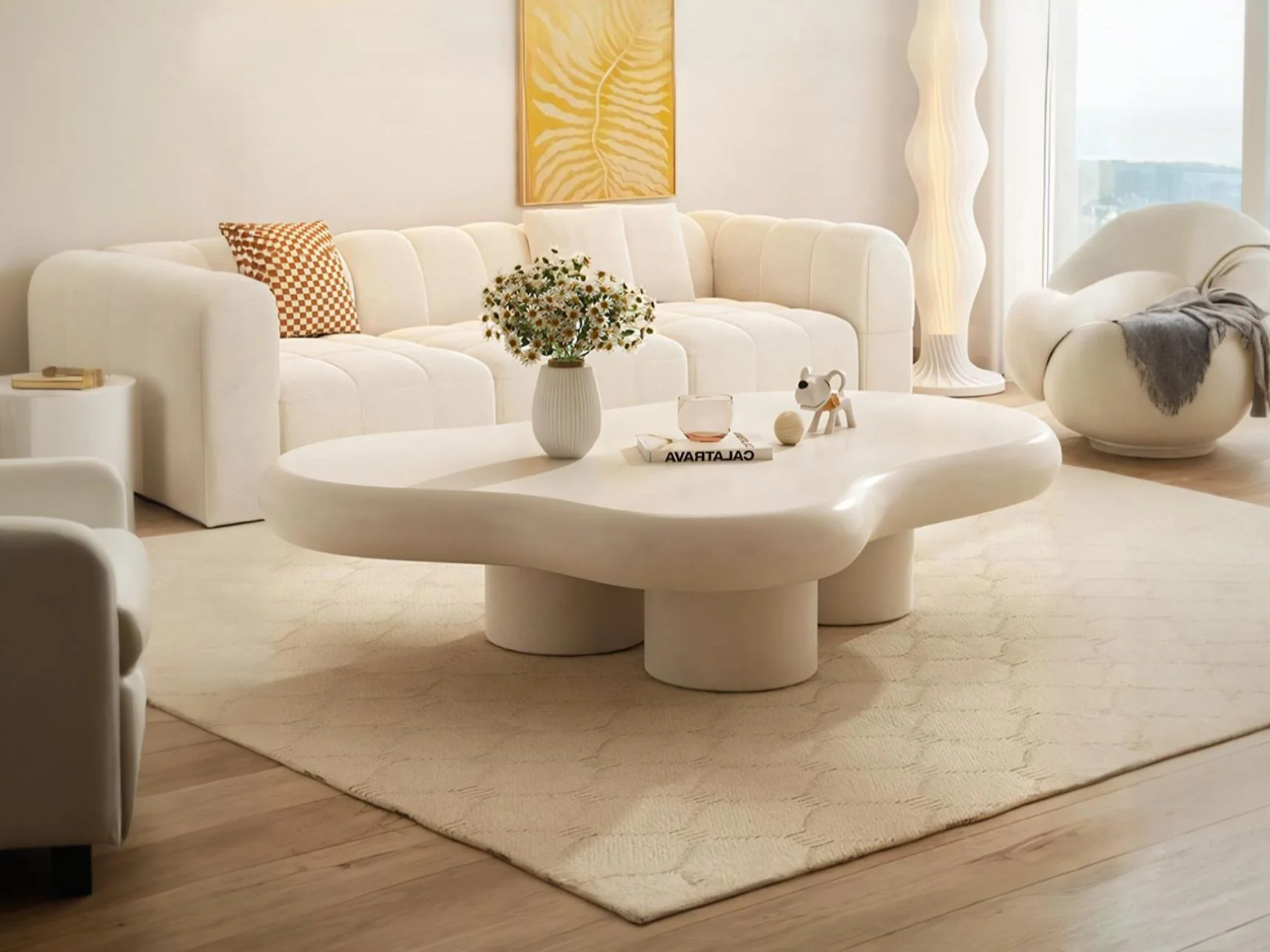 Quincy Coffee Table, Cream - Image 10