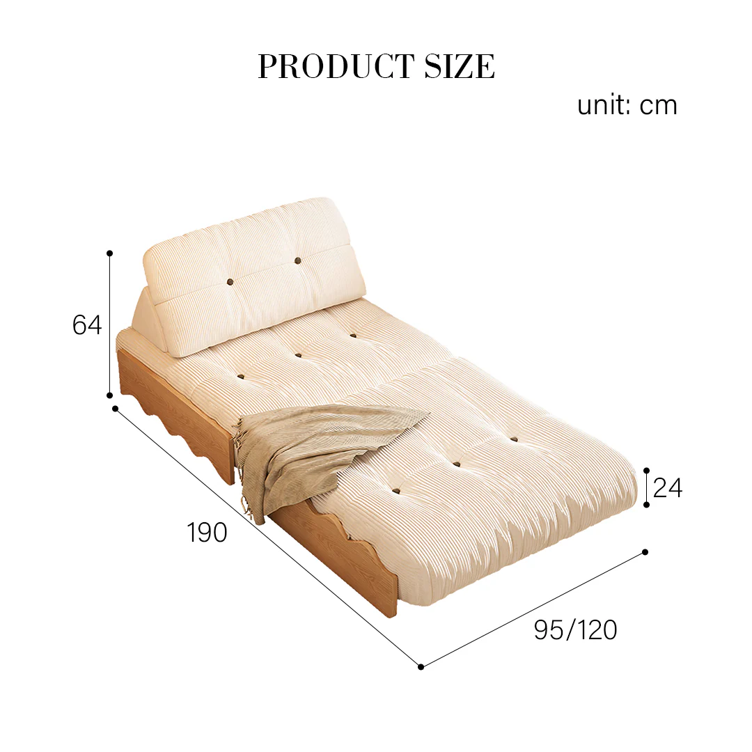 Rachman Sleeper Armchair, Single Seater Bed, Cream - Image 11