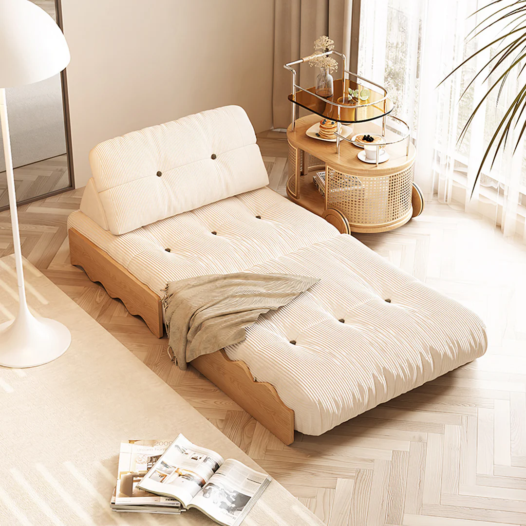 Rachman Sleeper Armchair, Single Seater Bed, Cream - Image 6