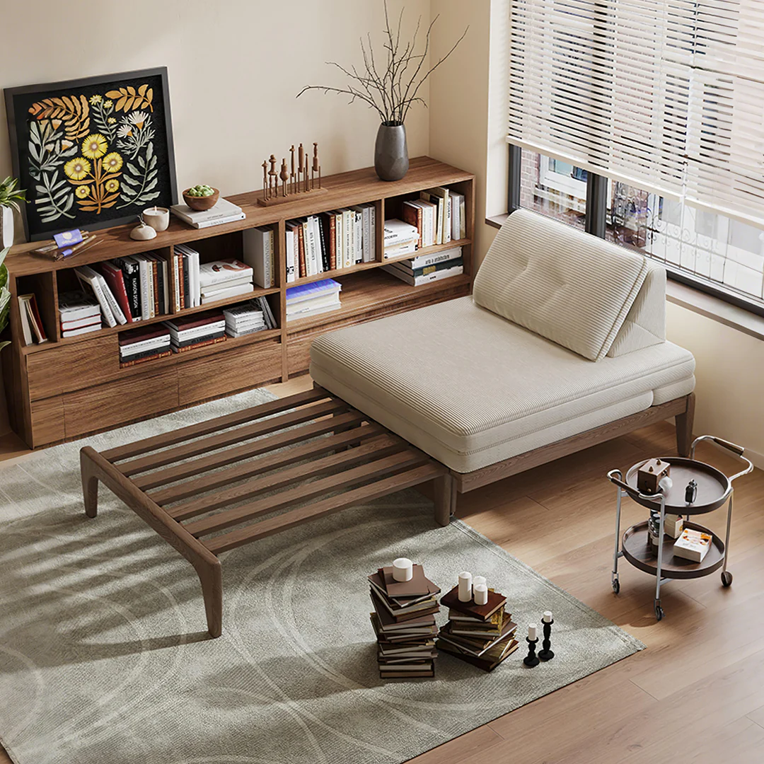 Ranjan Single Sofa Bed, Small 2 Seater Sofa Bed, Corduroy - Image 2