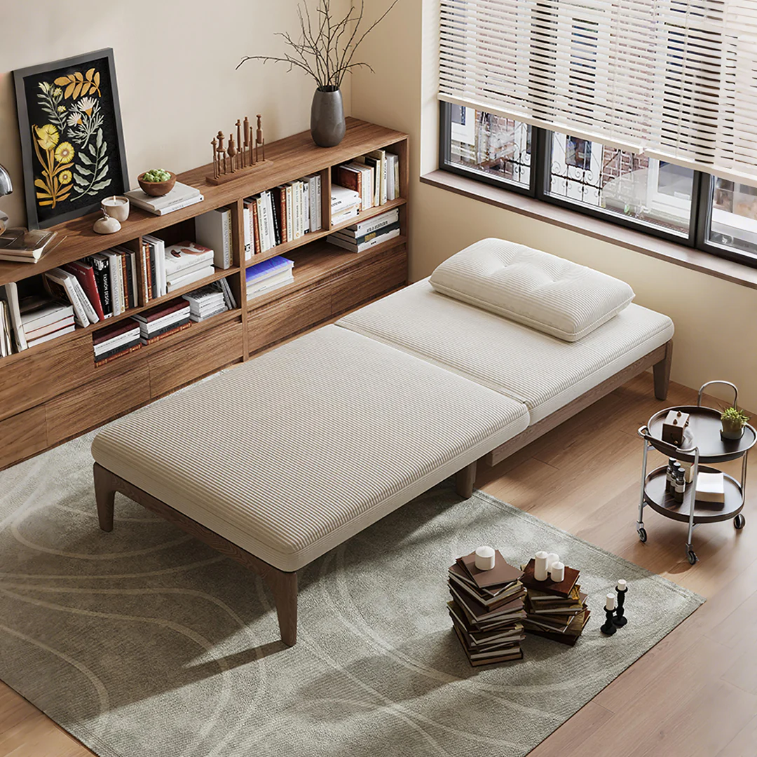 Ranjan Single Sofa Bed, Small 2 Seater Sofa Bed, Corduroy - Image 3