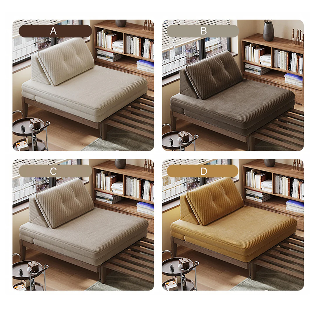 Ranjan Single Sofa Bed, Small 2 Seater Sofa Bed, Corduroy - Image 6