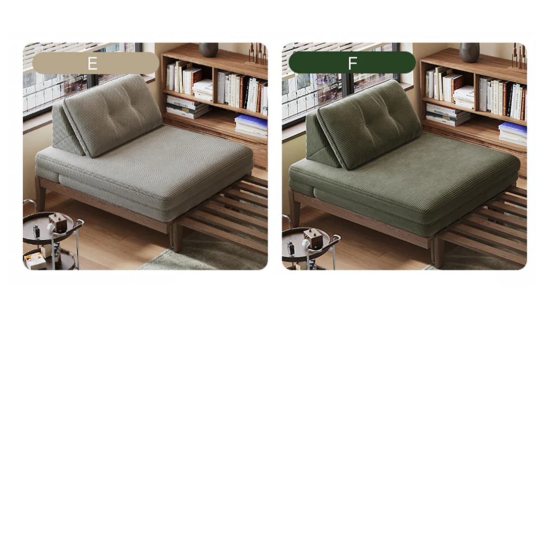 Ranjan Single Sofa Bed, Small 2 Seater Sofa Bed, Corduroy - Image 7