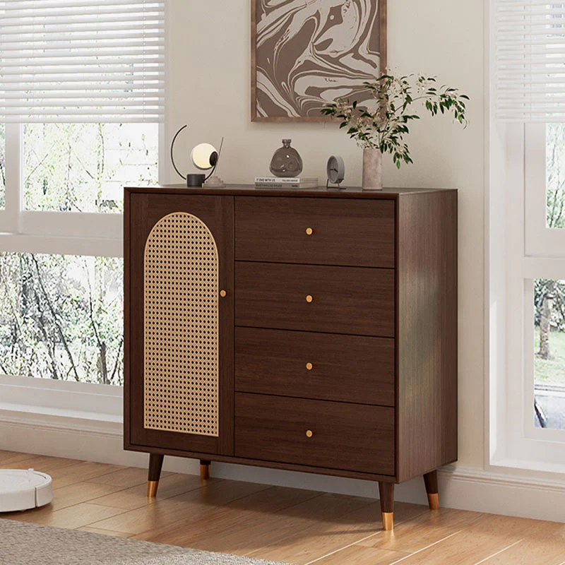 Raphael Rattan Sideboard, Black & Dark Brown - Image 5