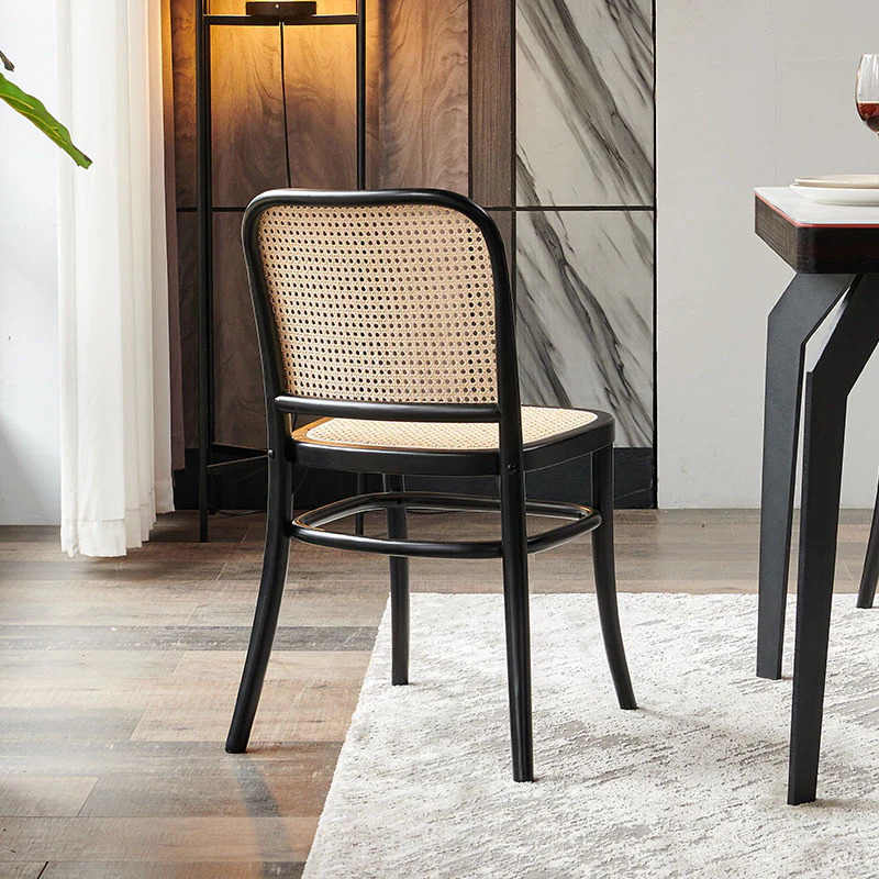 Renee Rattan Dining Chair, Black - Image 2