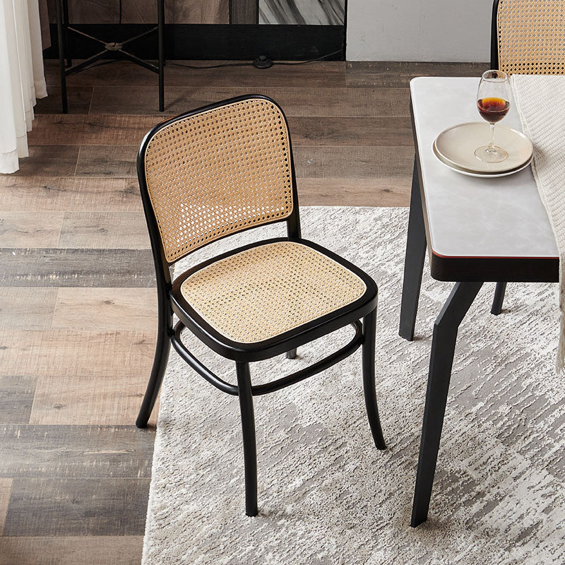 Renee Rattan Dining Chair, Black - Image 3