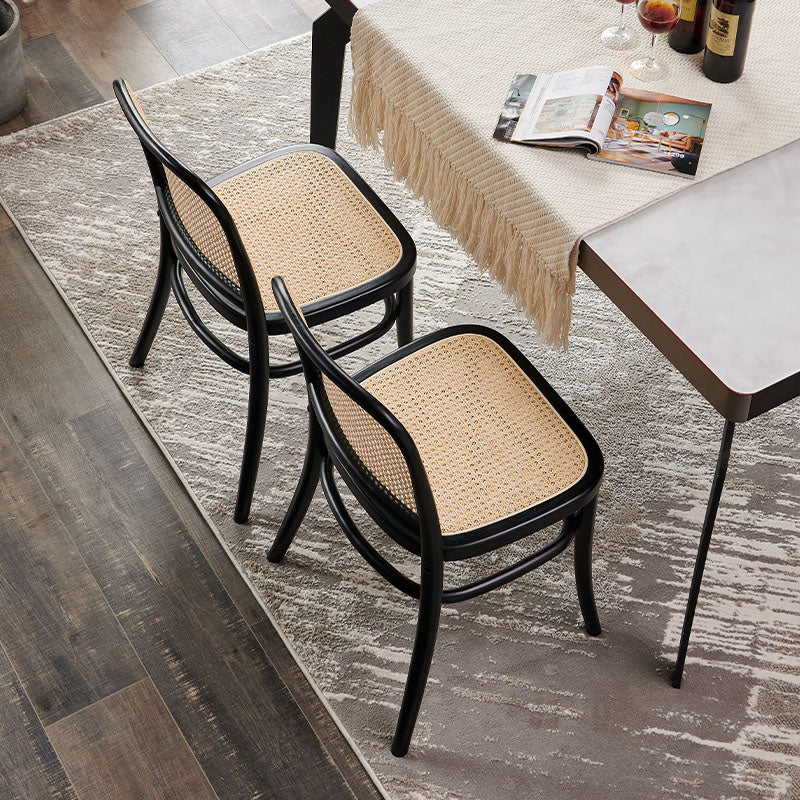 Renee Rattan Dining Chair, Black - Image 4