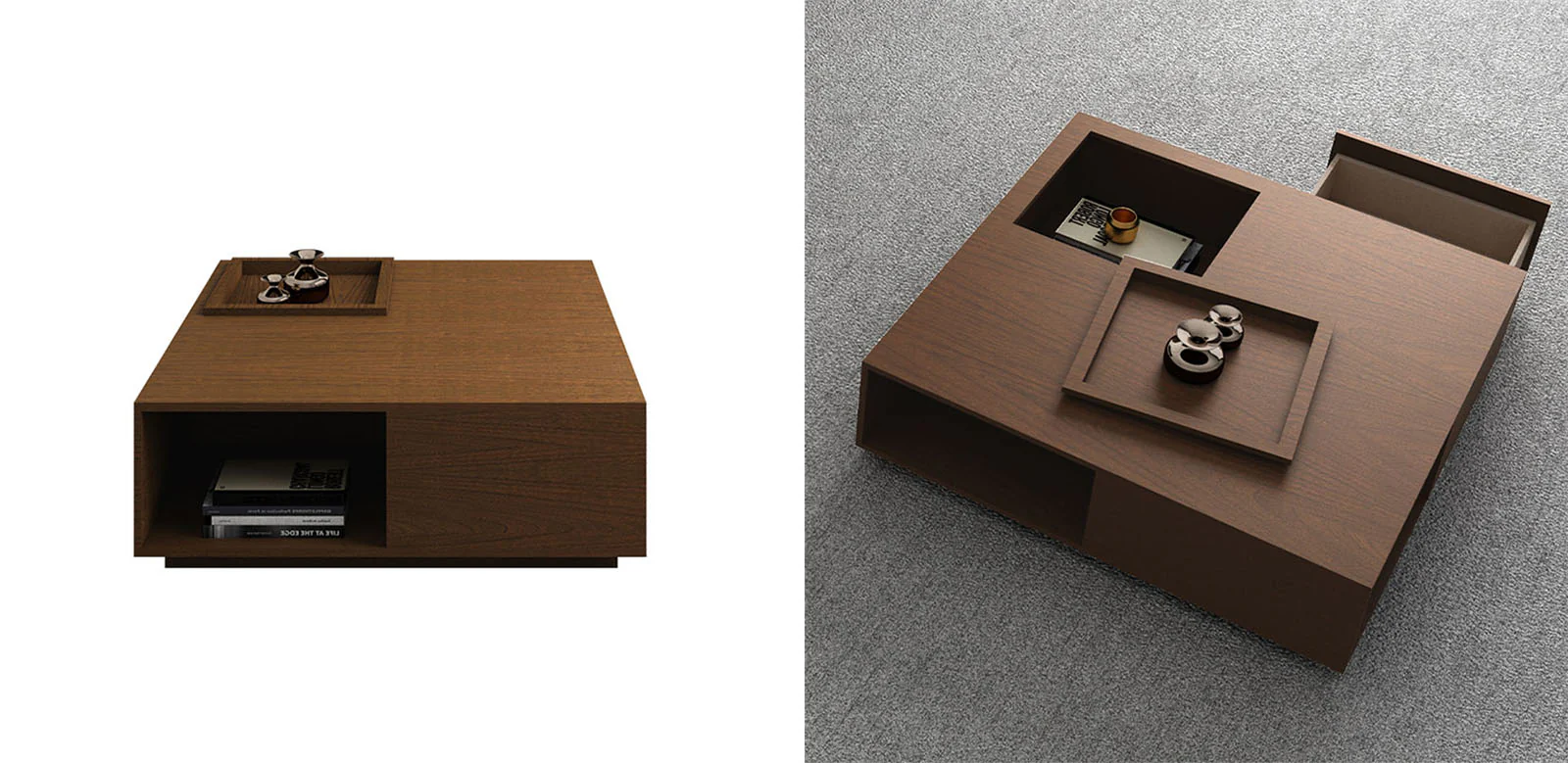 Rexana Coffee Table With Drawer, Walnut - Image 5