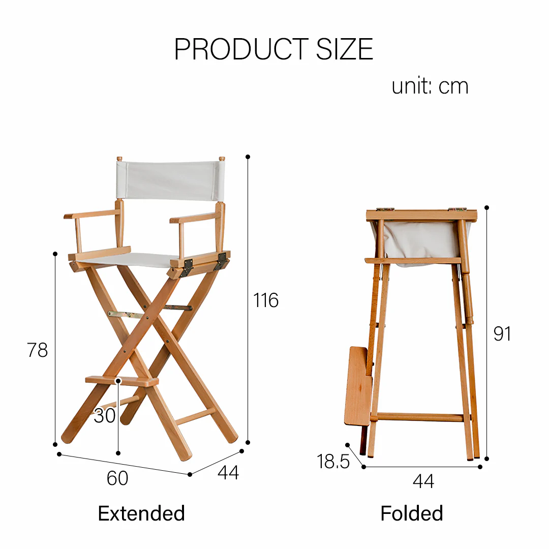 Rivas Foldable Bar Stool, Canvas - Image 12