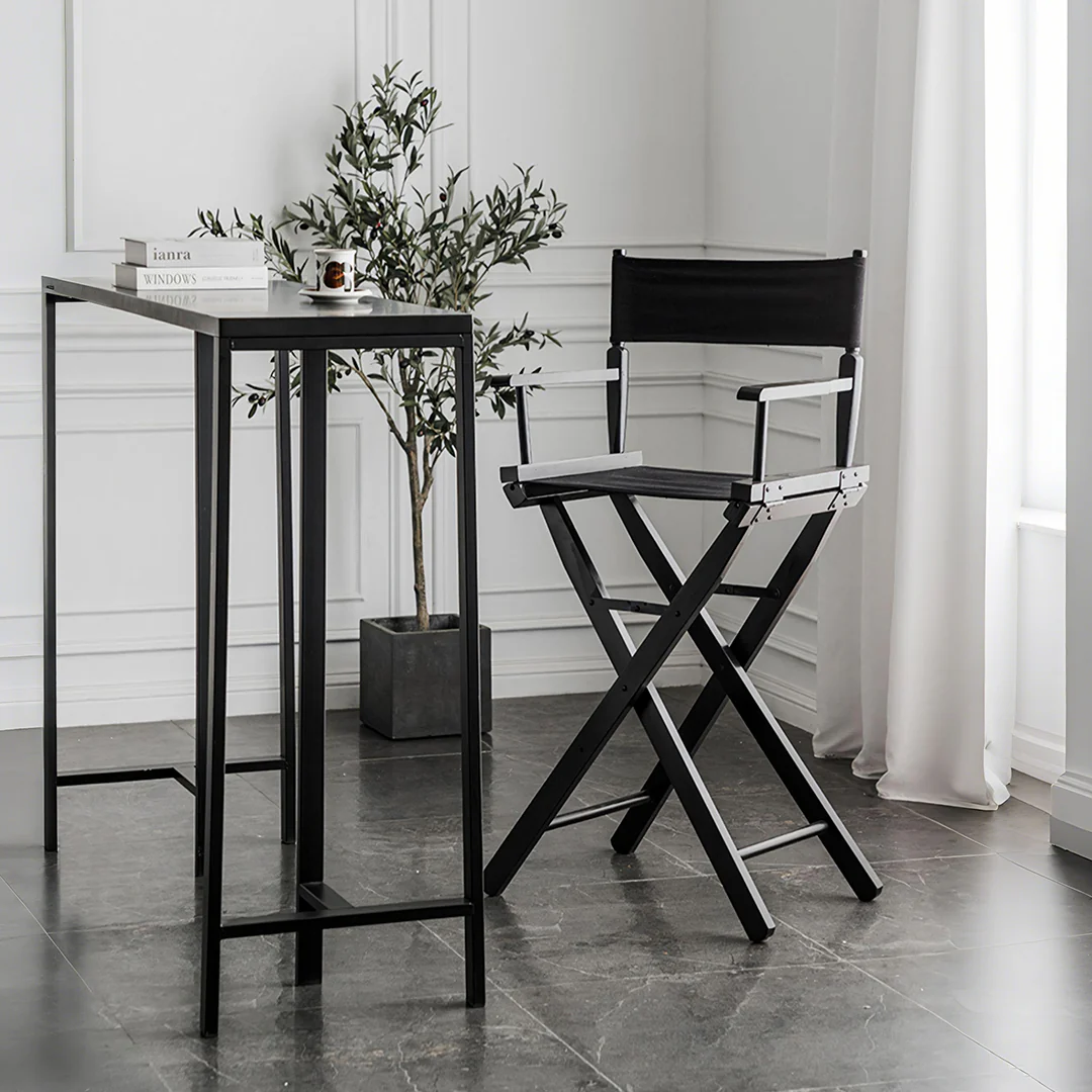 Rivas Foldable Bar Stool, Canvas - Image 2