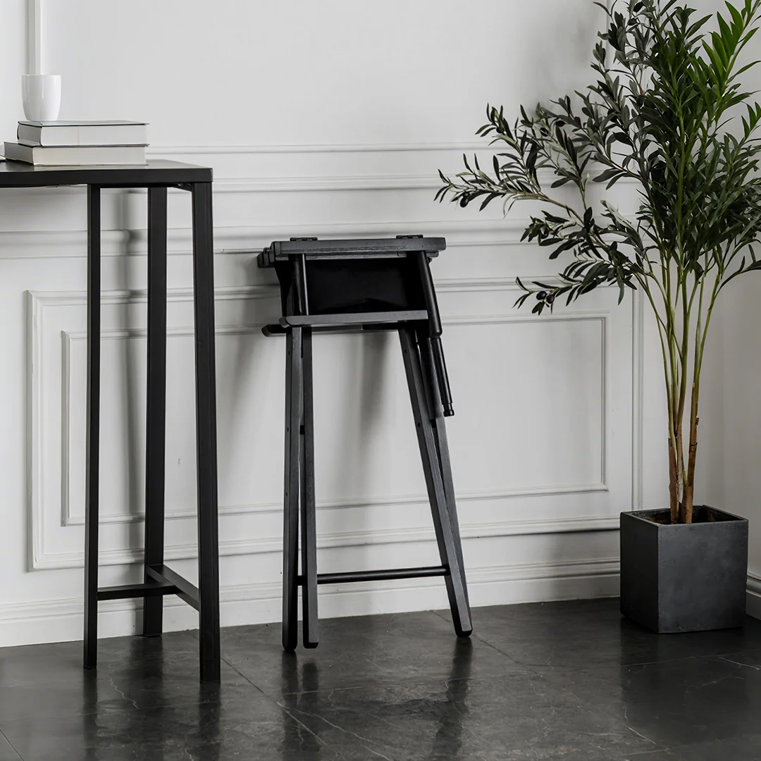 Rivas Foldable Bar Stool, Canvas - Image 4