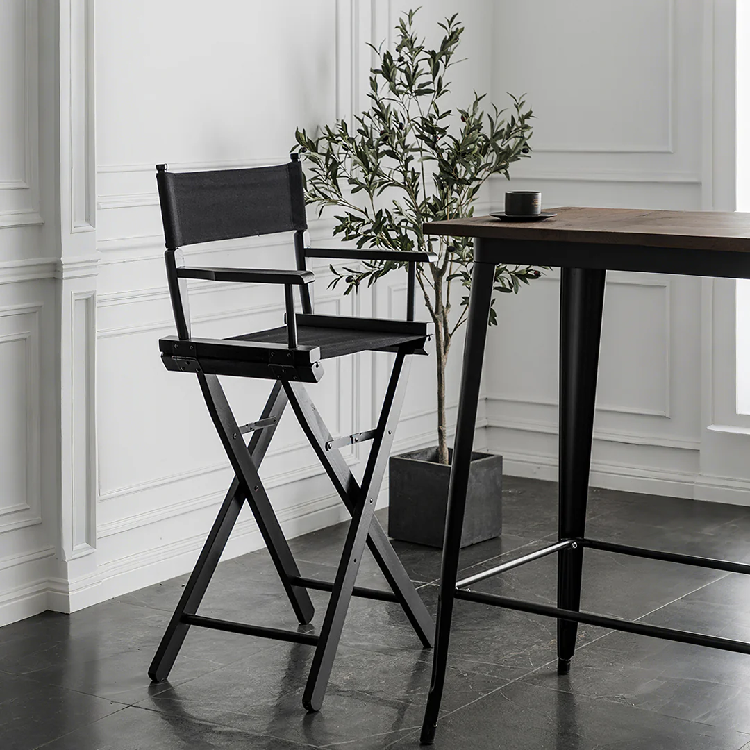 Rivas Foldable Bar Stool, Canvas - Image 5