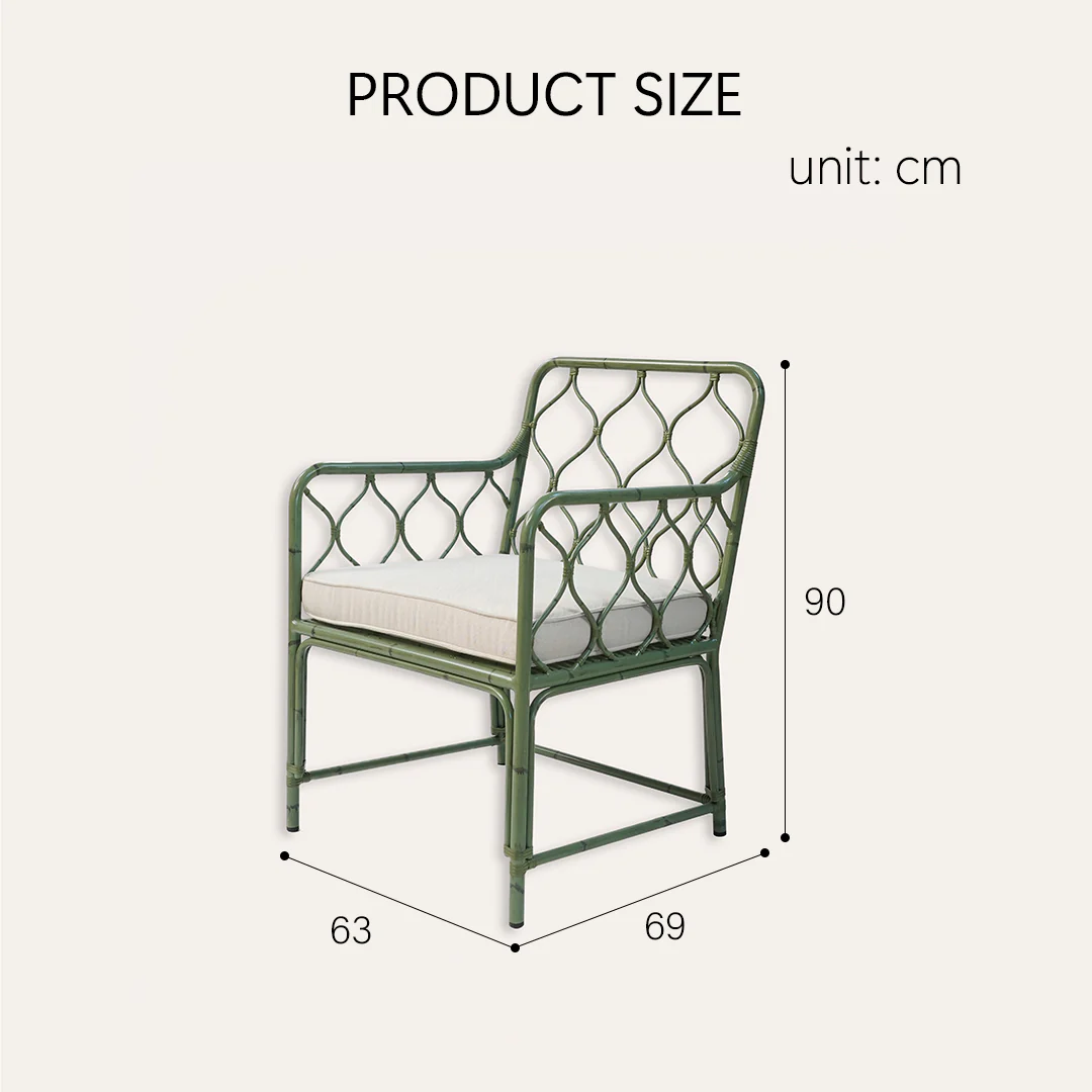 Rizzo Garden Outdoor Sofa Set, Green - Image 11