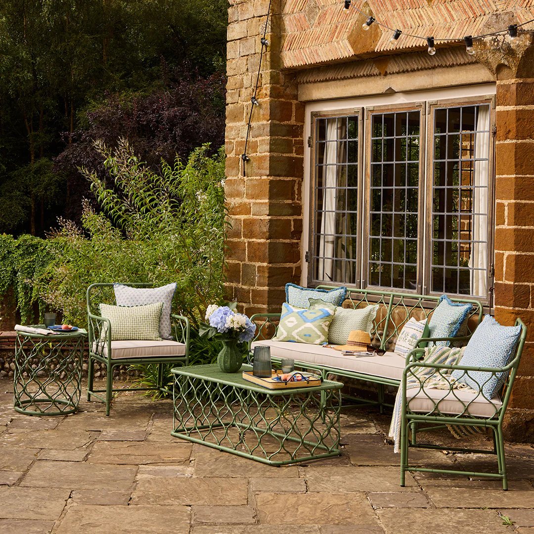 Rizzo Garden Outdoor Sofa Set, Green - Image 2