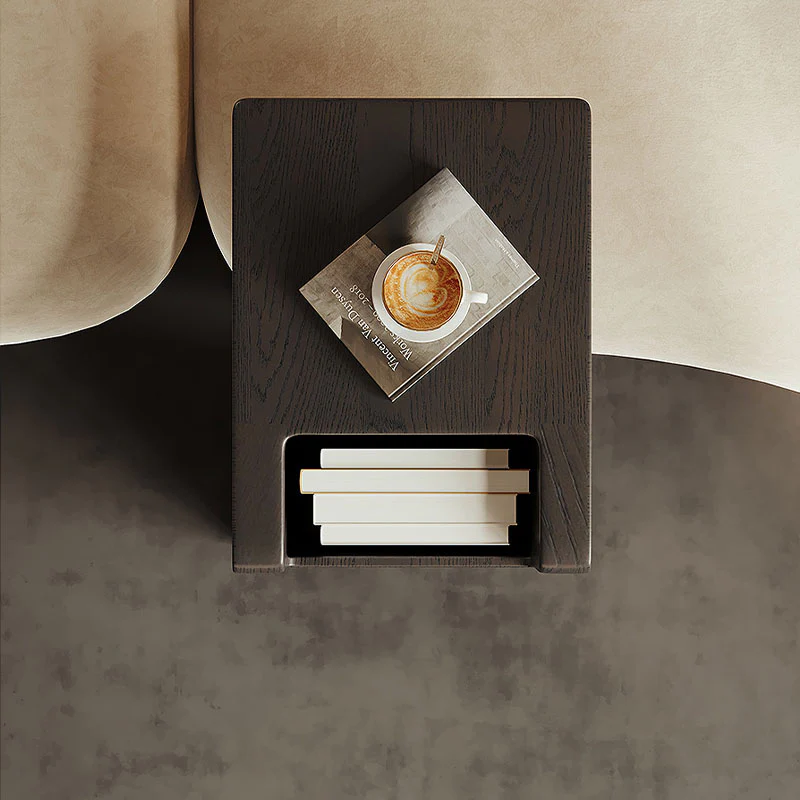 Rodge Side Table with Book Storage, Wood - Image 3