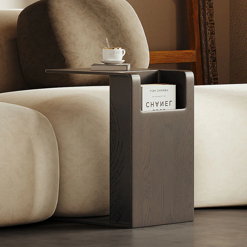 Rodge Side Table with Book Storage, Wood - Image 5