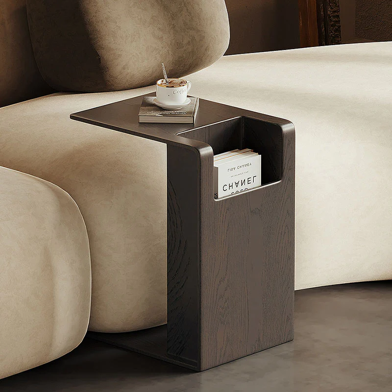 Rodge Side Table with Book Storage, Wood - Image 6