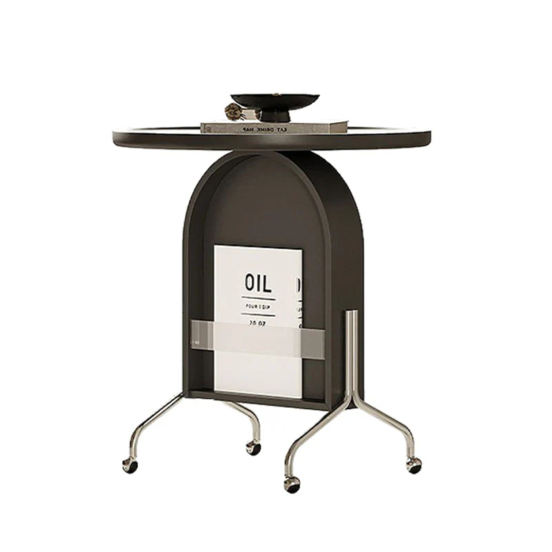 Roland Side Table with Book Storage, Black - Image 2