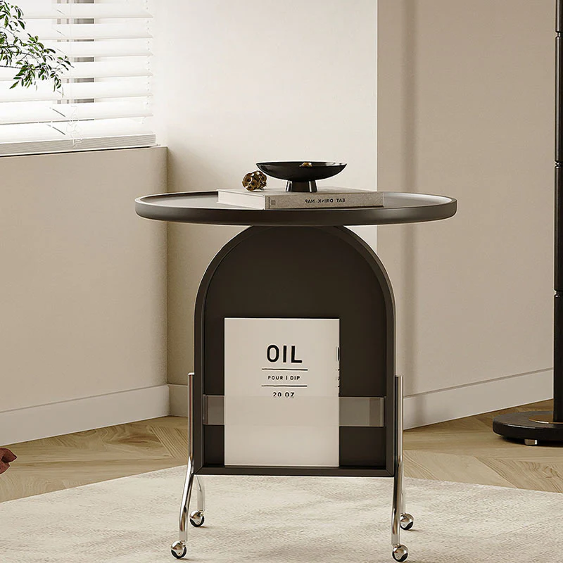 Roland Side Table with Book Storage, Black - Image 5