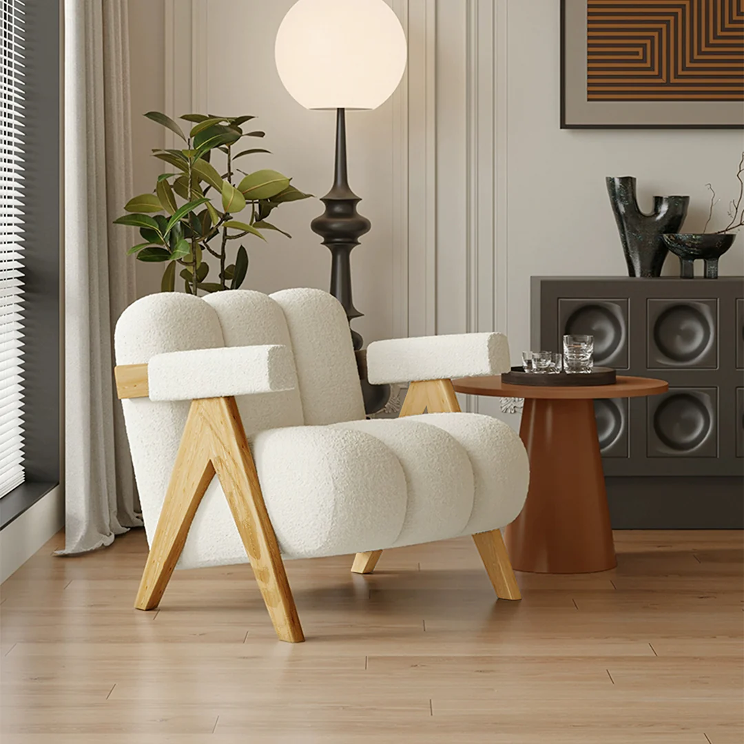 Rosa Armchair, Velvet/ Boucle - Image 6