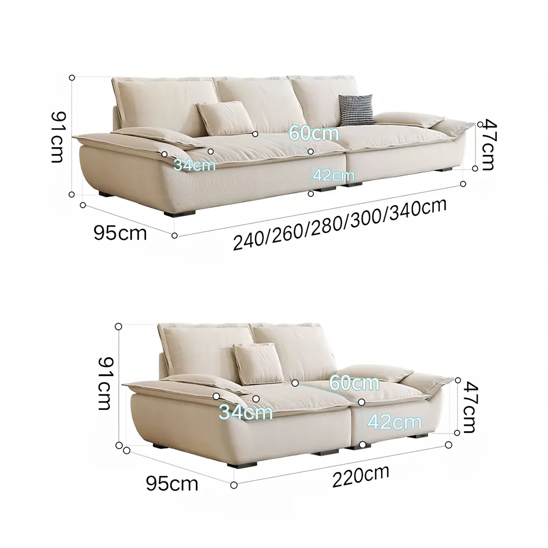 Rowan Two Seater & Three Seater Sofa, Cotton Linen - Image 7