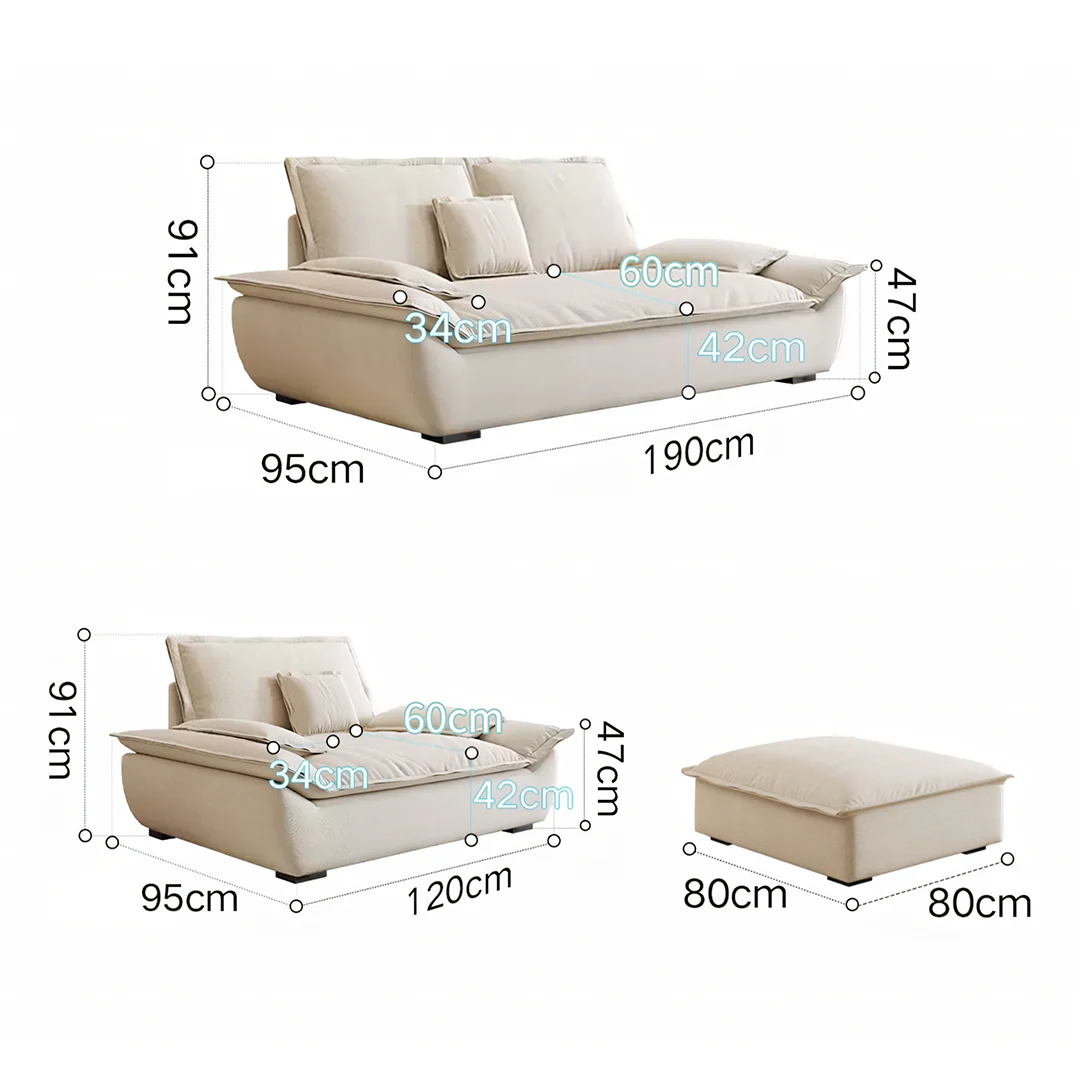 Rowan Two Seater & Three Seater Sofa, Cotton Linen - Image 8